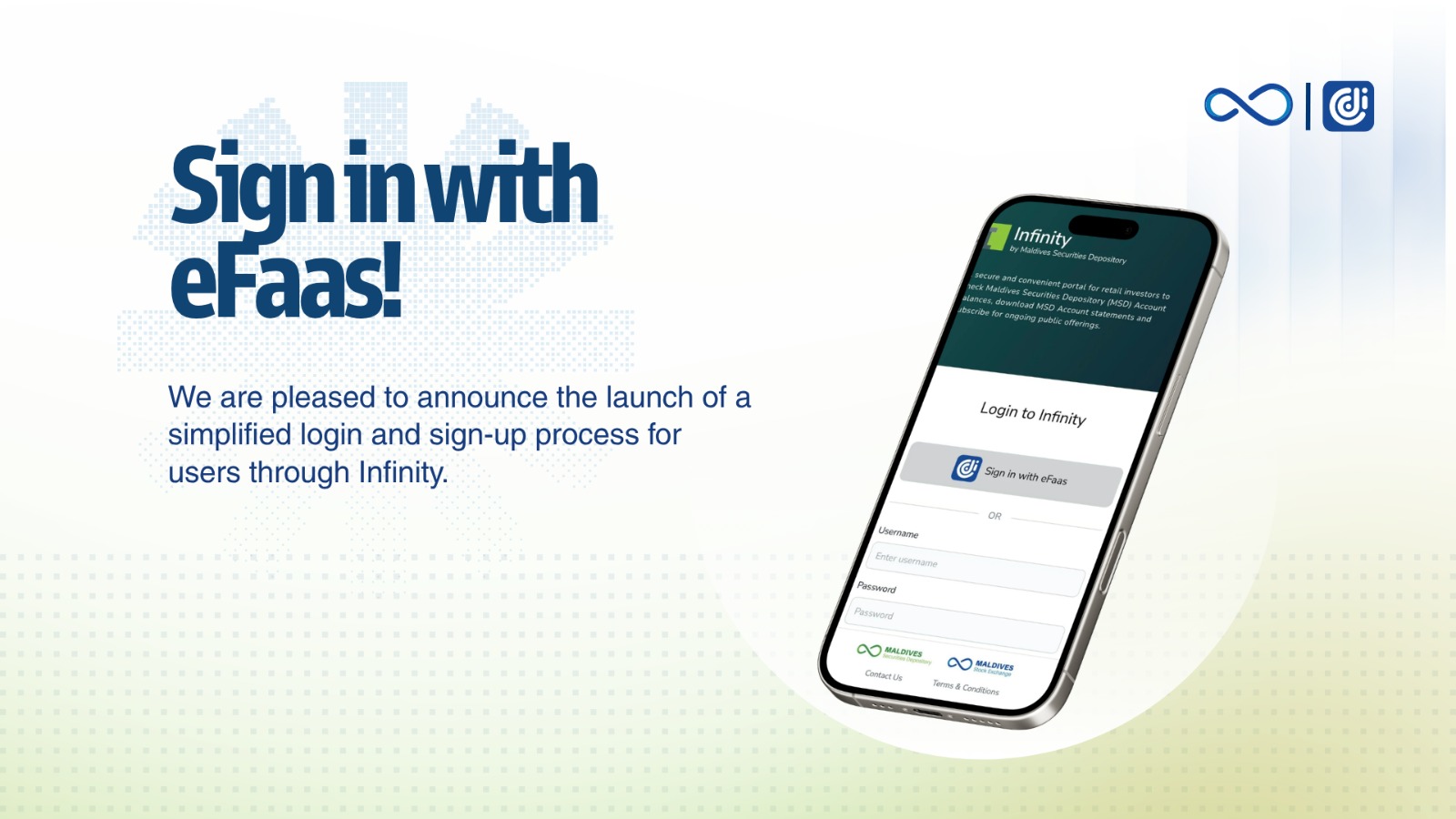 Investors Can Now Access Infinity Using eFaas